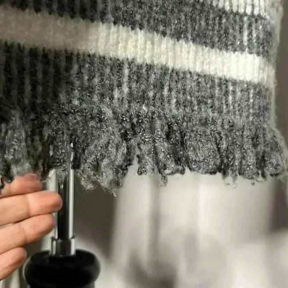 Anthropologie Saturday Sunday Knit Open Front Fringe Cardigan Size OSFM - Picture 5 of 10